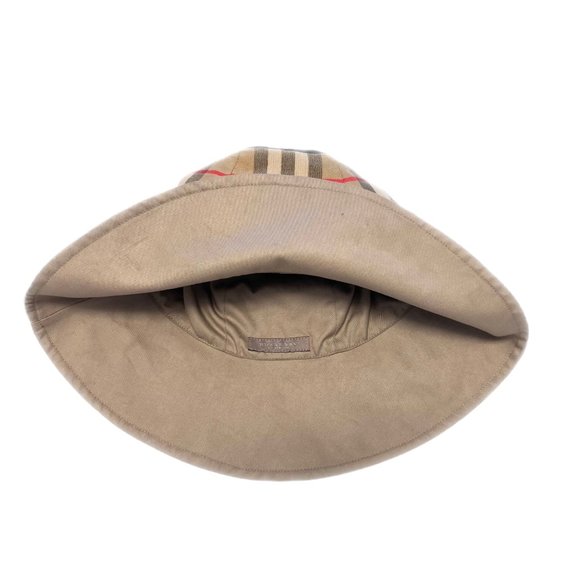 BURBERRY Y2K ORIGINAL PRINT WOMEN'S NOVA CHECK REVERSIBLE BUCKET HAT - VINTAGE - Picture 4 of 10